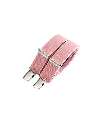 Dunne bretellen met clips - Pastel baby roos