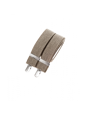 Brede clip-on bretellen - Tweed Kaki