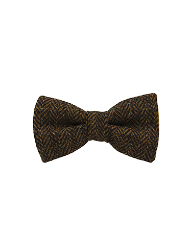 Jaggs - Bow tie Tweed "Dundee" - Chevron marron et orange