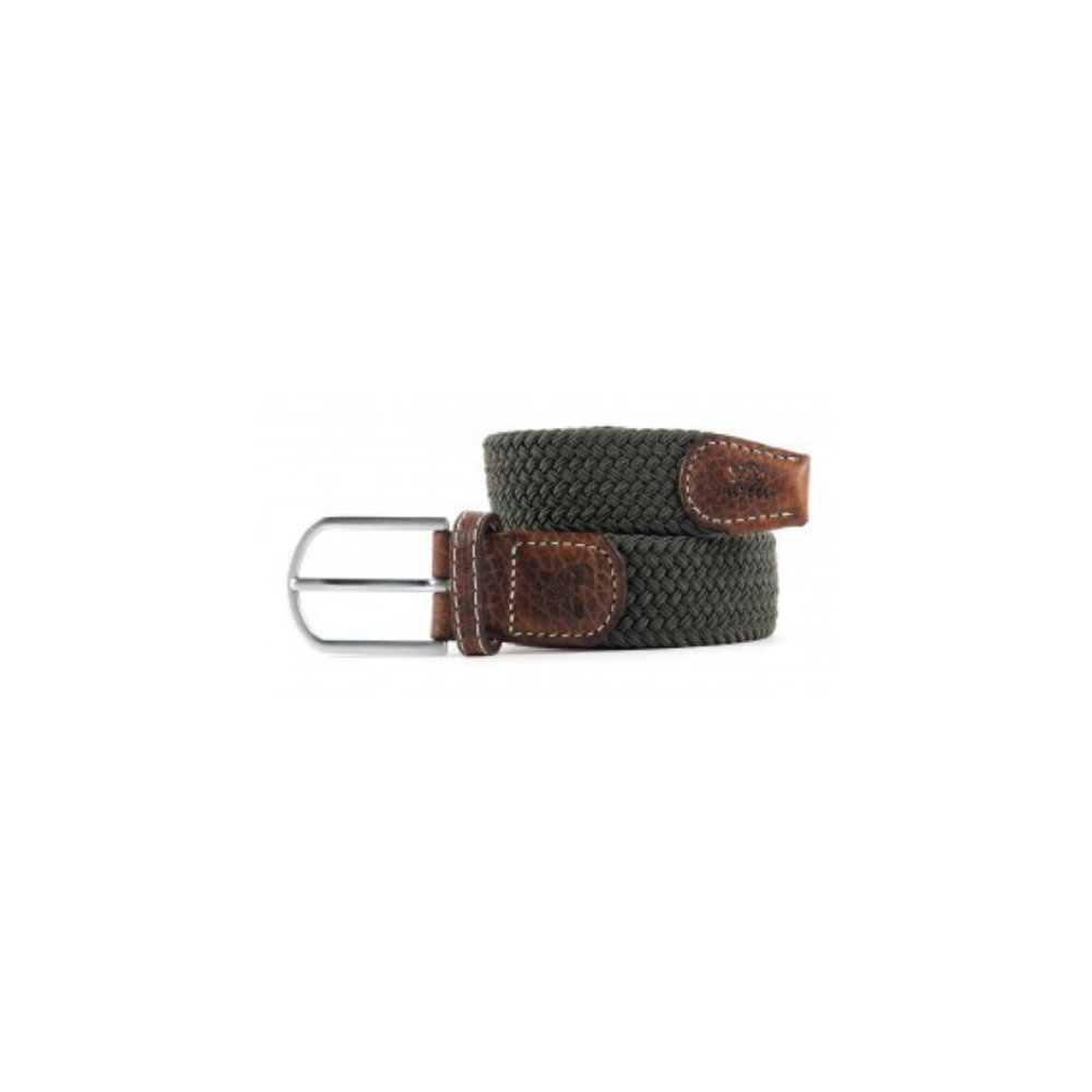Billybelt - Ceinture tressée élastique - Vert Kaki - Taille 2
