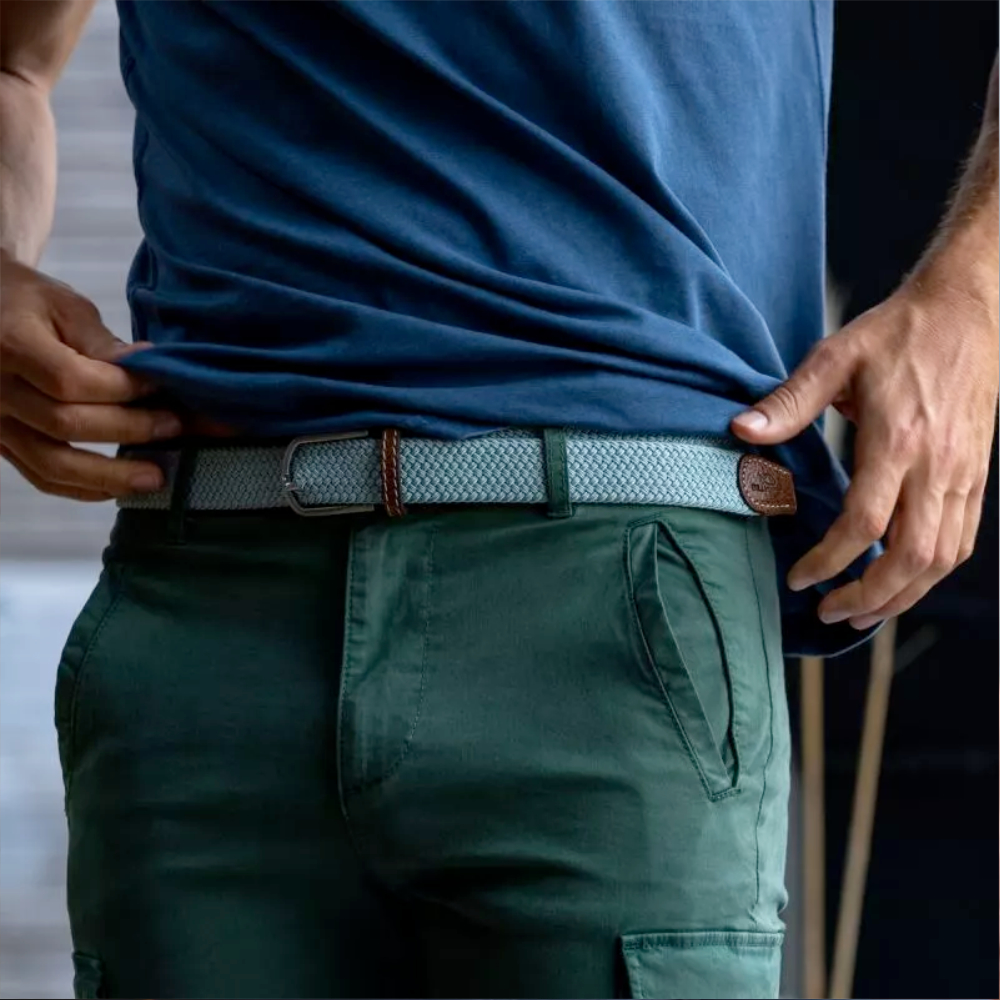 Billybelt - Elastische gevlochten riem - Arctic - Maat 1