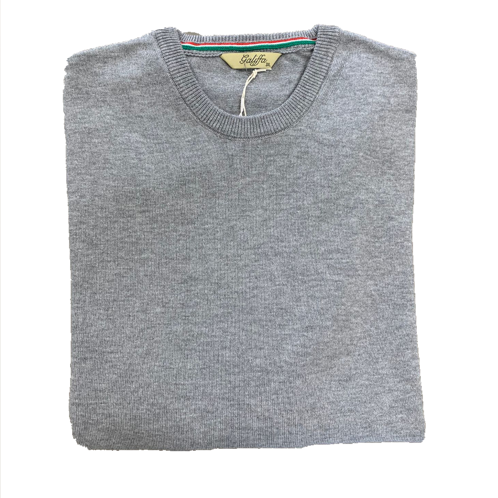 Galiffa - Grey Pullover - Round collar - 4XL