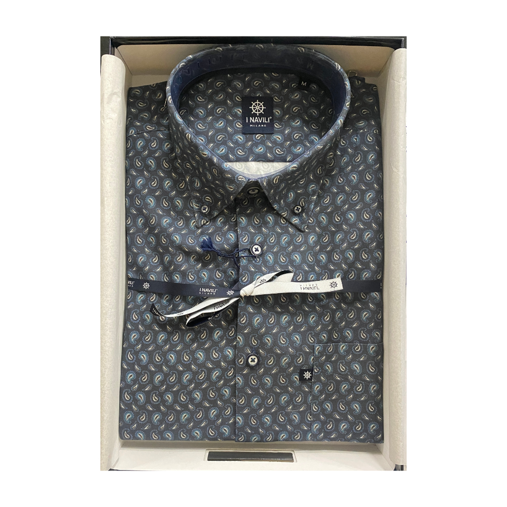 Navili - Blauw Gorgona Hemd - XL
