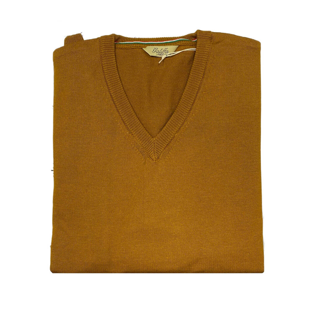 Galiffa - Pull Caramel - Col V - 3XL